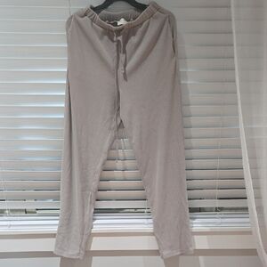 Women's Cozy Textured Lounge Pants - Light Taupe